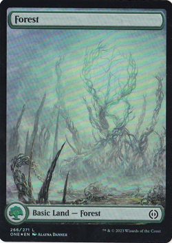 Forest (Full Art) 266/271 Foil Land Phyrexia All Will Be One Magic The Gathering - Image 1