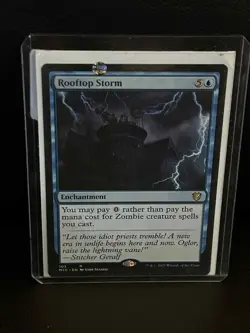 Rooftop Storm Commander: Innistrad: Midnight Hunt Magic: the Gathering Lightly P - Image 1