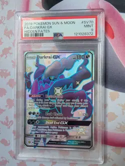 Darkrai GX SV70/SV94 Hidden Fates Full Art Holo Pokemon Card PSA Grade 9 - Image 1