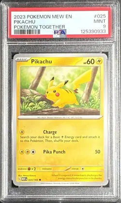 2023 Pokemon Scarlet & Violet 151 Pikachu 025/165 Mislabeled Slab NO STAMP - Image 1