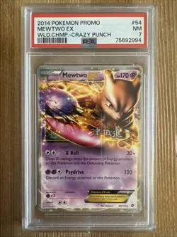 Pokemon Mewtwo EX 54/113 World Championship 2014 PSA 7 - Image 1
