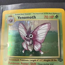 1st Edition Venomoth 13/64 Jungle Holo Rare WoTC Pokemon TradingCardGame 1999 LP - Image 2