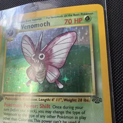 1st Edition Venomoth 13/64 Jungle Holo Rare WoTC Pokemon TradingCardGame 1999 LP - Image 3