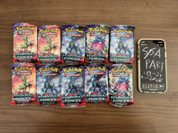 Pokemon Temporal Forces Booster Pack Lot of 10 - Unweighed, 3 Art Sets, Fresh - Image 1