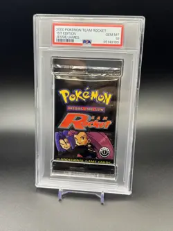 2000 Pokemon Team Rocket 1st Edition Sealed Booster Pack Jessie James PSA 10 - Image 1