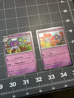 Difloon MEP 005 AND Drifblim MEP 006 Black Star PROMO Mega Evolutions Pokemon - Image 1
