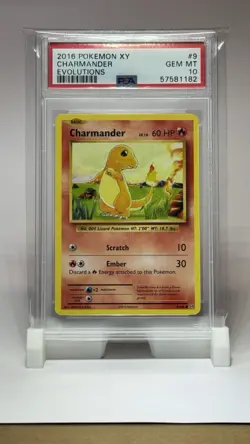 PSA 10 💎 2016 Pokemon XY Evolutions #9 Charmander NON HOLO - Image 2