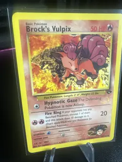 Pokemon TCG Brock’s Vulpix 37/132 Gold W Stamp Gym Challenge - Image 2