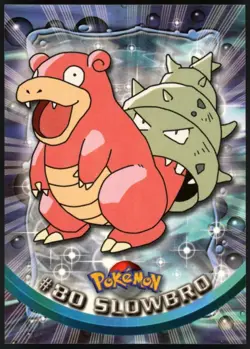 2000 Pokemon TV Animation Series 2 #80 Slowbro Blue Logo - Image 1