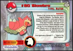 2000 Pokemon TV Animation Series 2 #80 Slowbro Blue Logo - Image 2