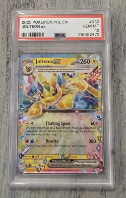 PSA 10 GEM MINT Jolteon ex 030/131 Pokemon Prismatic Evolutions - Image 1