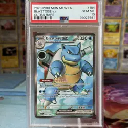 BLASTOISE EX PSA 10 2023 POKEMON SCARLET & VIOLET 151 #184/165 - Image 1