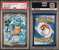 BLASTOISE EX PSA 10 2023 POKEMON SCARLET & VIOLET 151 #184/165 - Image 3