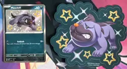 Pokemon - Promo - Paldean Fates - 071 - Maschiff - Plus Tech sticker - Image 1