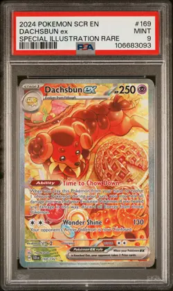 2024 POKEMON SCR EN-STELLAR CROWN SPECIAL ILLUSTRATION RARE DACHSBUN EX PSA 9 - Image 1