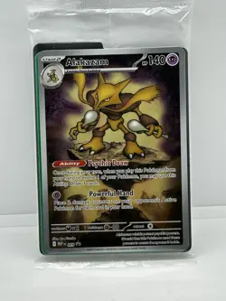 Pokemon ALAKAZAM MEP 009- Mega Evolution - ILLUSTRATION RARE PROMO - Sealed - Image 1