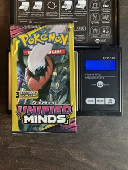 HEAVY 7.90g - Pokemon Sun & Moon Unified Minds | 3 Card Mini Booster Pack - Image 1