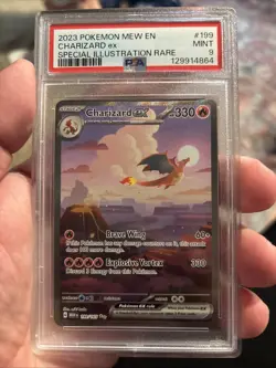 Pokemon TCG Charizard EX Scarlet & Violet 151 Card Sir 199/165 PSA 9 - Image 1