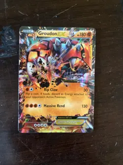 Pokemon Groudon EX Primal Clash Ultra Rare Holo Card 85/160 - Image 1