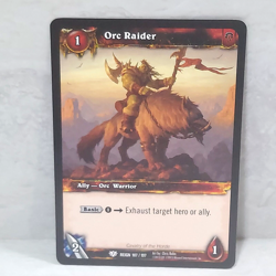 World Of Warcraft Reign Of Fire Orc Raider 107/197 TCG Card - Image 1