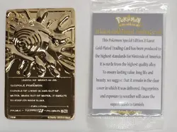 Pokemon Poliwhirl Limited Edition 23k Gold Plated Trading Card, CoA & Pokeball - Image 5