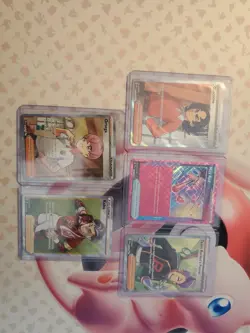 Pokemon 5 Card Lot Full Art Trainer 🔥14 - Image 1
