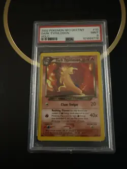 Pokemon TCG Dark Typhlosion Neo Destiny Holo Rare Card 10/105 PSA 9 - Image 1