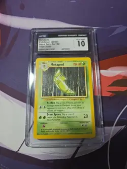 CGC GM10 Metapod 54/102 Pokemon Base Set 1999 -2000 Pokemon Card - Image 1