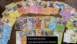 Pokemon Card Lot Of 50 - ALL Rare! 30x Non-Holo, 10x Reverse Holo, and 10x Holo! - Image 1