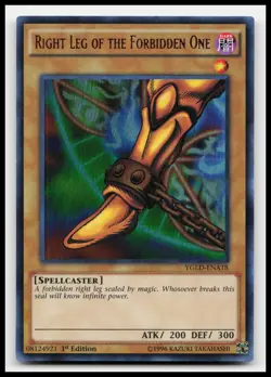Right Leg of the Forbidden One YGLD-ENA18 Yugi's Legendary Decks Yugioh Card - Image 1