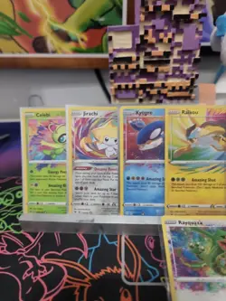 Pokemon Amazing Rare Complete Set of 9 Cards NM Rayquaza Raikou Celebi Kyogre - Image 2