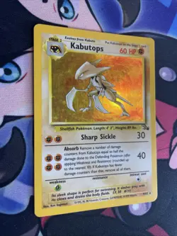 Kabutops Fossil Holo 9/62 Unlimited 1999 Pokemon Card Rare WOTC - LP/MP - Image 2