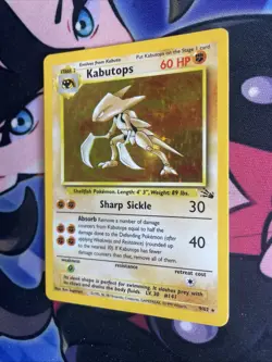 Kabutops Fossil Holo 9/62 Unlimited 1999 Pokemon Card Rare WOTC - LP/MP - Image 3