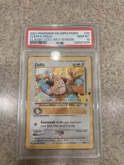 PSA 10 Gem Mint Cleffa 20/111 Celebrations Classic Collection Pokemon Card - Image 1