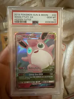 Pokemon TCG Wigglytuff GX Hidden Fates Holo Ultra Rare Card 42/68 - Image 1