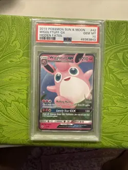 Pokemon TCG Wigglytuff GX Hidden Fates Holo Ultra Rare Card 42/68 - Image 2