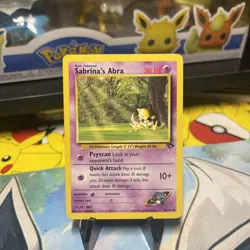Pokemon Card Gym Challenge Sabrina's Abra 94/132 Light Played - Image 1