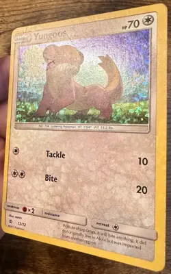 Yungoos 12/12 2017 McDonald's Exclusive Promo Pokemon Card Holo - DAMAGED - Image 2