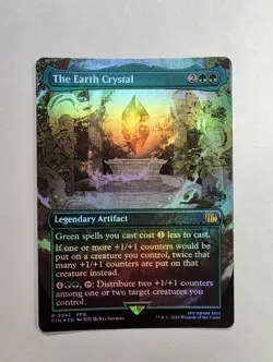 The Earth Crystal - (Borderless) (Foil) MtG Final Fantasy Rare Card FIN 342 - Image 1