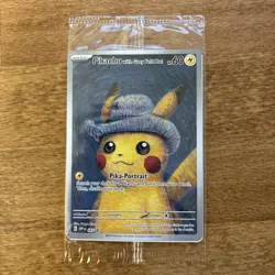 Pikachu With Grey Felt Hat 085 Promo Pokemon Van Gogh Card Sealed In Package - Image 1