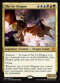 The Ur-Dragon -Foil Light Play MTG Commander 2017 - Image 1