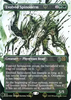 Evolved Spinoderm - Step-and-Compleat Foil Extended Art Showcase ONE NM MTG - Image 1