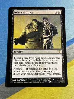 Magic the Gathering MTG Dissension INFERNAL TUTOR - Image 1