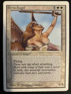 English - MTG Serra Angel - HP - Unlimited Edition - Image 1