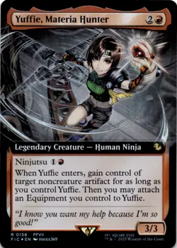 MTG Yuffie, Materia Hunter (Extended Art) Foil NM Commander: FINAL FANTASY Magic - Image 1