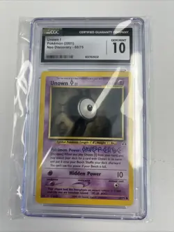 Pokemon TCG Unown I Neo Discovery 68/75 Common Unlimited Card CGC Gem Mint 10 - Image 1