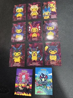 Hearts Pikachu Poncho Set Holo Team Rocket Card Database Peru Pokemon Set 11 - Image 1