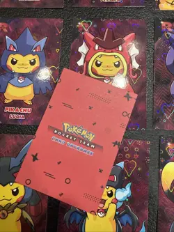 Hearts Pikachu Poncho Set Holo Team Rocket Card Database Peru Pokemon Set 11 - Image 2