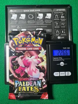 HEAVYU 22.66 Grams! Pokemon Paldean Fates Factory Sealed Booster Pack!! - Image 1
