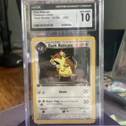 Dark Raticate 51/82 1st Edition Pokemon Team Rocket CGC 10 Gem Mint - Image 1